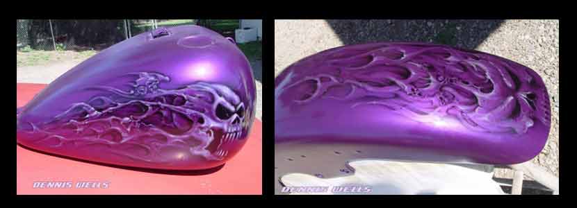 Purple skulls