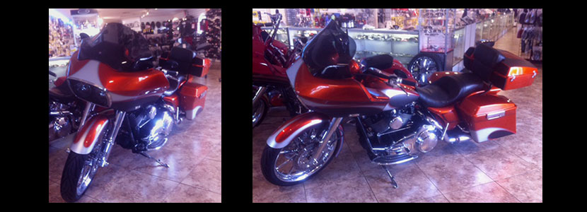 Retro Orange bike with vintage design Kiwi Custom Designs